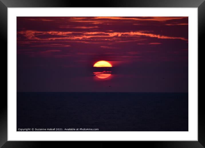 Red Sky at Night  Framed Mounted Print by Suzanne Halsall