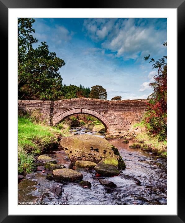 The Packhorse Bridge Framed Mounted Print by Anthony Dillon