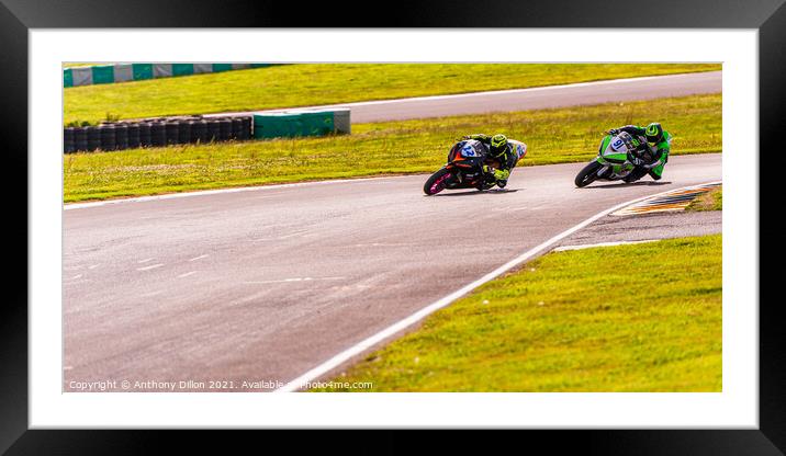 Racing Framed Mounted Print by Anthony Dillon