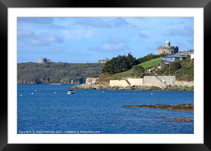Coastal Fortresses Guarding Cornwall's Waters Framed Mounted Print by Roger Mechan