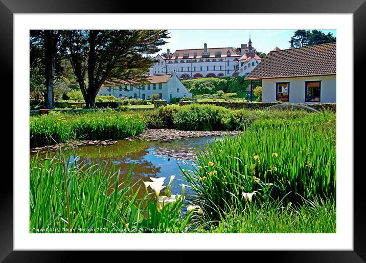 Tranquil Beauty of Caldey Island Monastery Framed Mounted Print by Roger Mechan