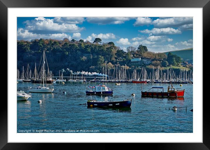 Steam Train's Arrival at Kingswear Framed Mounted Print by Roger Mechan