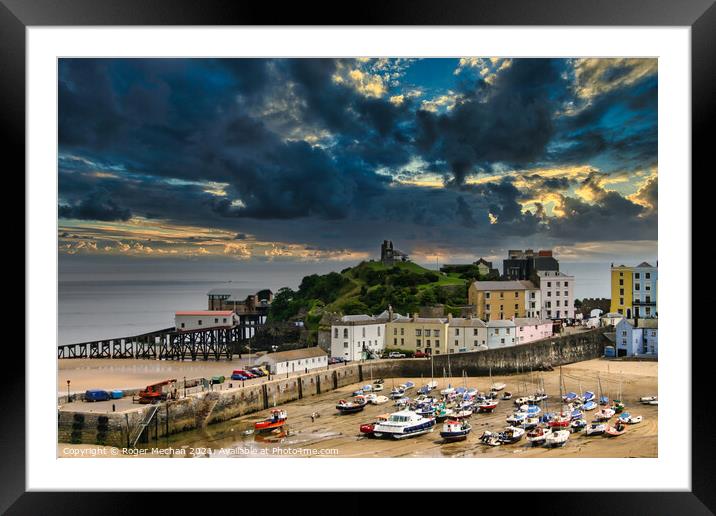 The Vibrant Life of Tenby Framed Mounted Print by Roger Mechan
