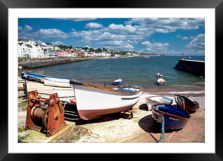 Serenity in Dawlish Harbour Framed Mounted Print by Roger Mechan