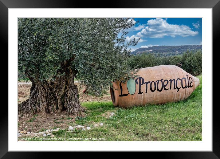 Provençal Olive Grove Splendor Framed Mounted Print by Roger Mechan