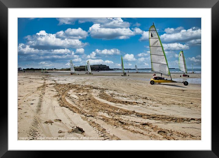 Sailing on Sand Framed Mounted Print by Roger Mechan