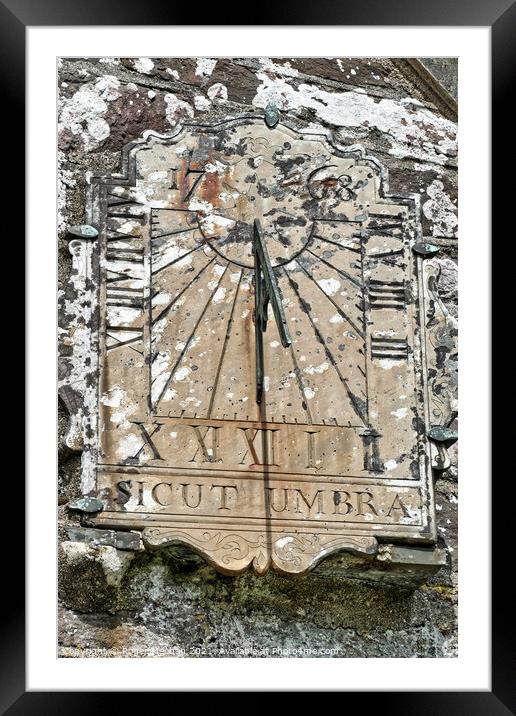 Timeless Ornate Sundial Framed Mounted Print by Roger Mechan
