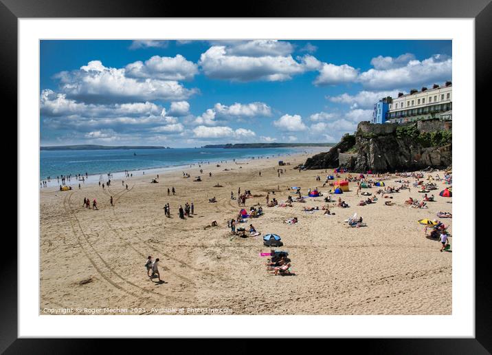 Blissful Beach Haven Framed Mounted Print by Roger Mechan
