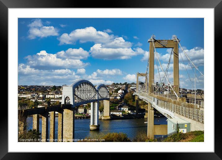 The Crossings of Tamar Framed Mounted Print by Roger Mechan