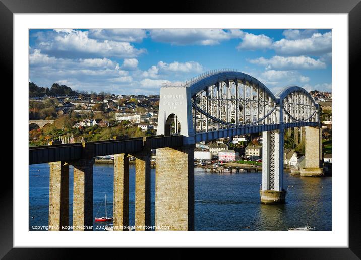 Crossing the River Tamar Framed Mounted Print by Roger Mechan