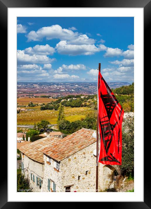 Flag of Provence Framed Mounted Print by Roger Mechan