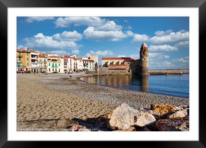 Collioure's Coastal Charm Framed Mounted Print by Roger Mechan