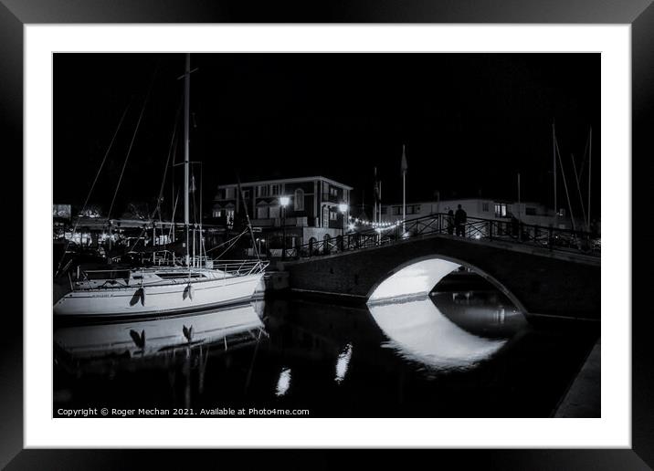 Romance in Port Grimaud Framed Mounted Print by Roger Mechan