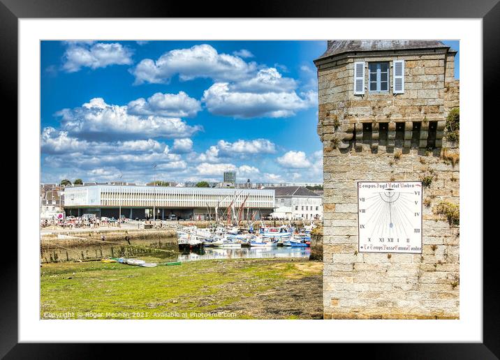 Timeless Charm of Concarneau Framed Mounted Print by Roger Mechan