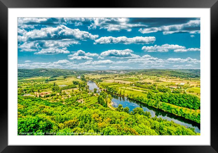 Serene Beauty of Dordogne Valley Framed Mounted Print by Roger Mechan