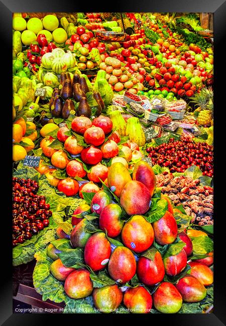 Abundance of Fresh Fruits Framed Print by Roger Mechan