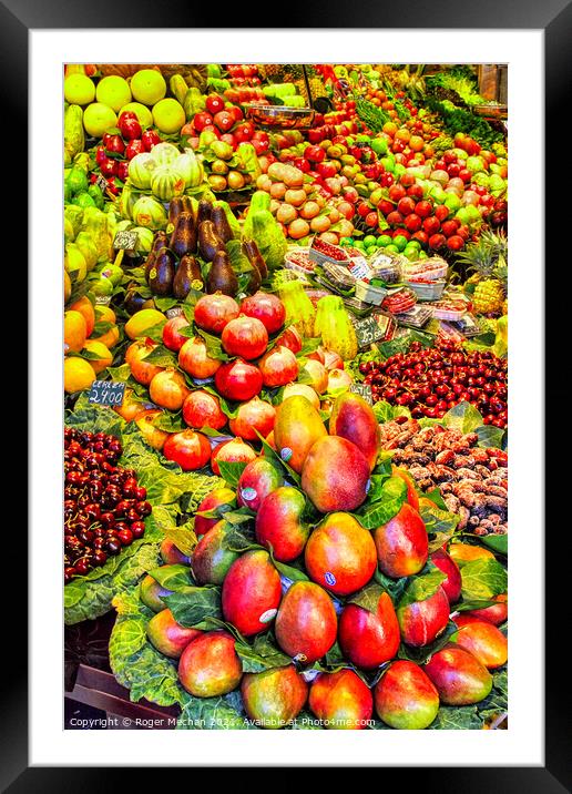 Abundance of Fresh Fruits Framed Mounted Print by Roger Mechan