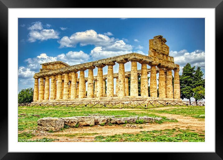 The Ancient Temple of Athena Framed Mounted Print by Roger Mechan