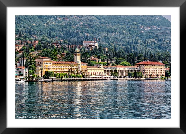 Tranquil Beauty of Lake Garda Framed Mounted Print by Roger Mechan