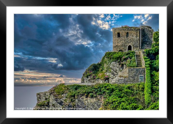 The Regal Fortress of Fowey Framed Mounted Print by Roger Mechan