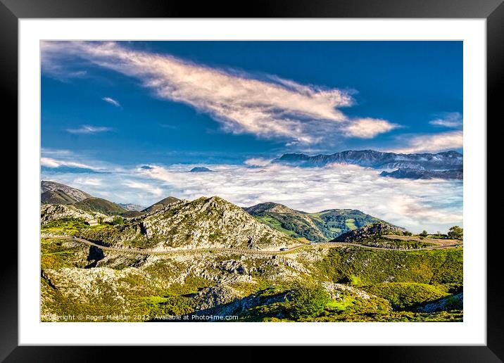 Enchanting Misty Valley in Picos Mountains Framed Mounted Print by Roger Mechan