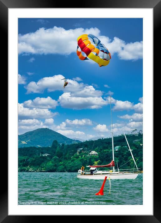 Glide over Austria's Scenic Lake Framed Mounted Print by Roger Mechan