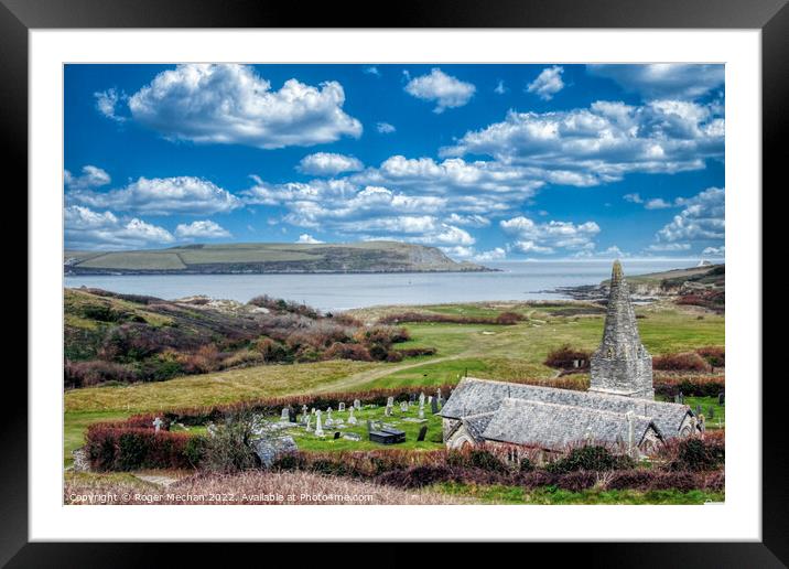 The Serenity of St Enodoc Church Framed Mounted Print by Roger Mechan