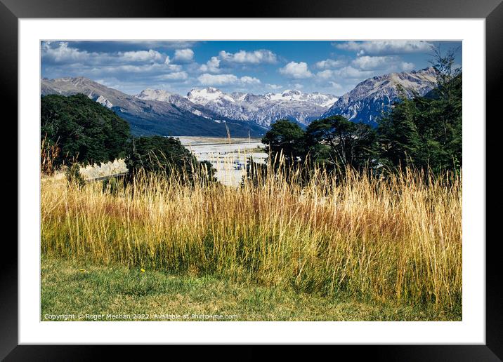 Snowcapped Mountains in Arthurs Pass Framed Mounted Print by Roger Mechan