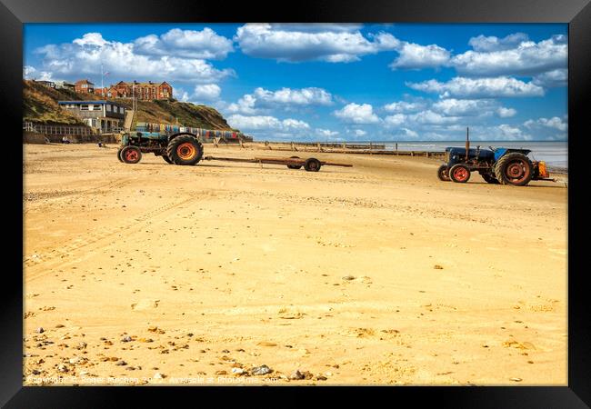 Coastal Tractor Launch Framed Print by Roger Mechan