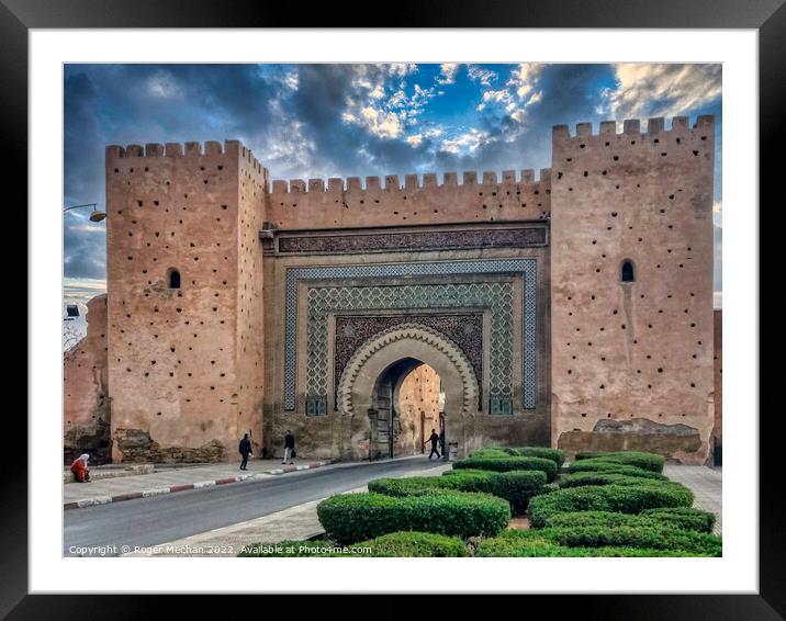 Regal Gateway to Meknes Framed Mounted Print by Roger Mechan