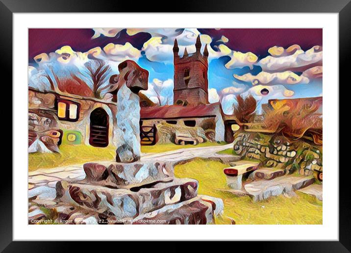 Path to the Granite Church Framed Mounted Print by Roger Mechan