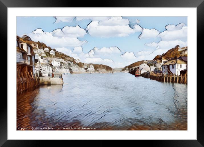 The Serenity of Looe River Framed Mounted Print by Roger Mechan