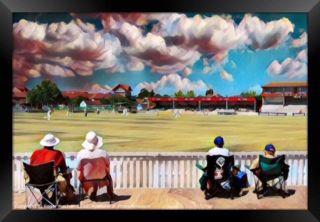 Cricket Fever Framed Print by Roger Mechan