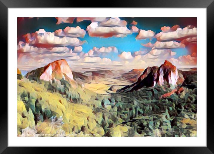 Serene Secret Valley Framed Mounted Print by Roger Mechan
