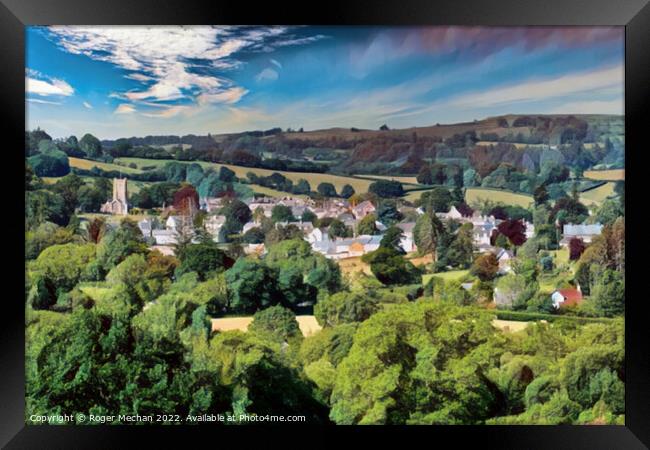 Serenity of Chagford Village Framed Print by Roger Mechan