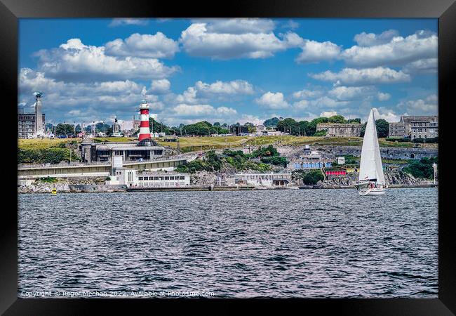 Plymouth Hoe and Foreshore Framed Print by Roger Mechan
