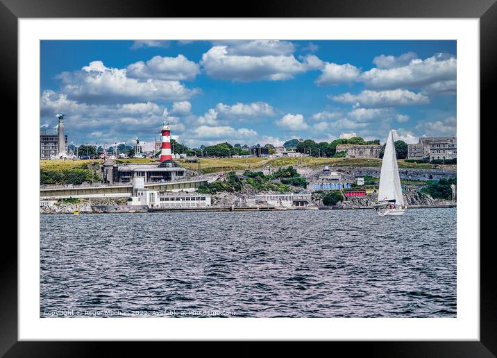 Plymouth Hoe and Foreshore Framed Mounted Print by Roger Mechan