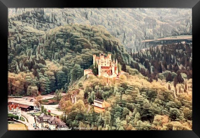 Castle in the German Alps Framed Print by Roger Mechan