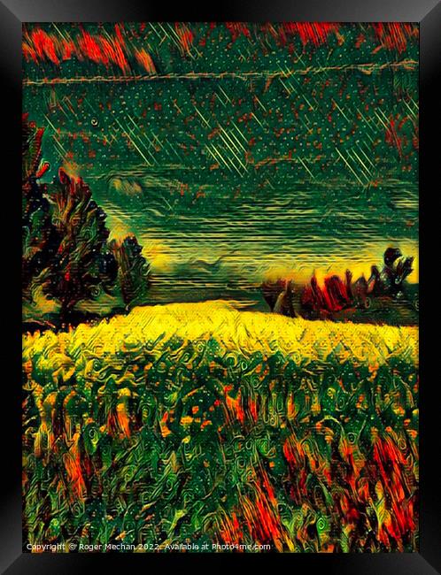 Radiant Rapeseed Fields Framed Print by Roger Mechan
