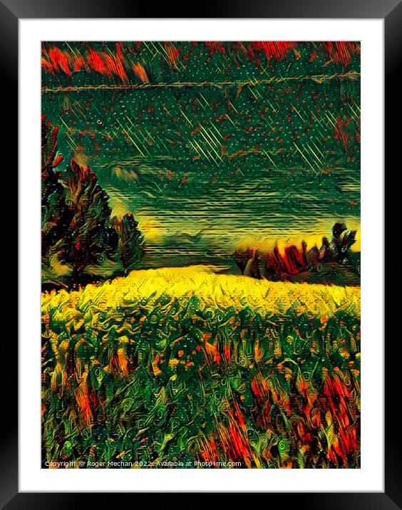 Radiant Rapeseed Fields Framed Mounted Print by Roger Mechan
