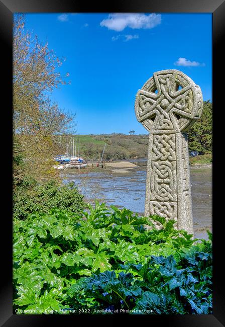 The Mystical Celtic Cross Framed Print by Roger Mechan