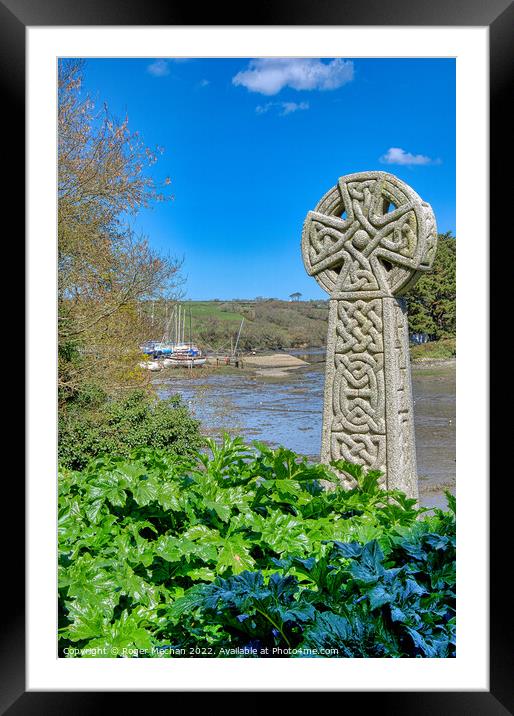 The Mystical Celtic Cross Framed Mounted Print by Roger Mechan