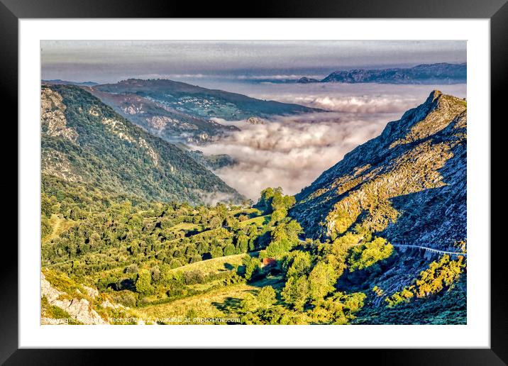 Misty Magic in Picos Mountains Framed Mounted Print by Roger Mechan