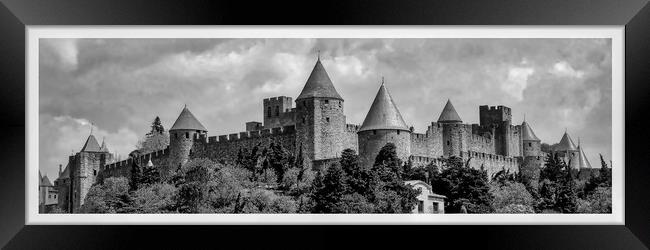 The Old City of Carcassonne Framed Print by Roger Mechan
