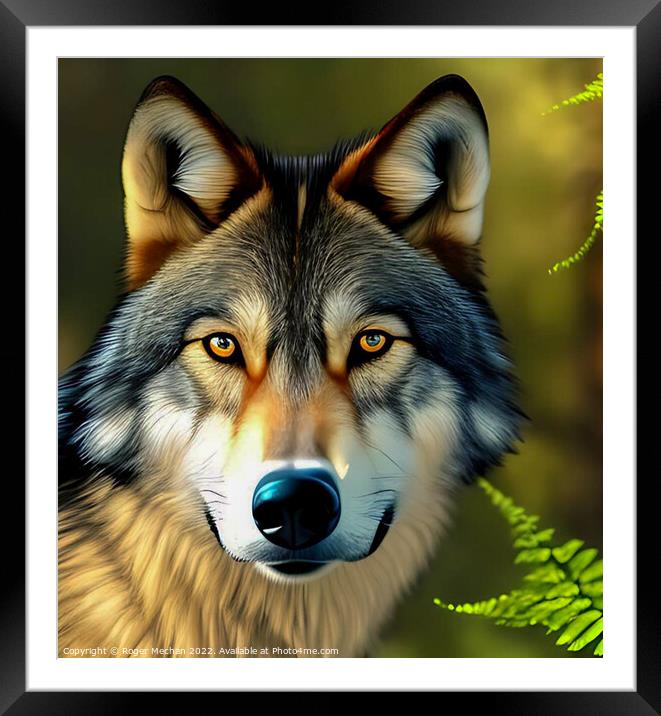 Guardian of the Wild Framed Mounted Print by Roger Mechan