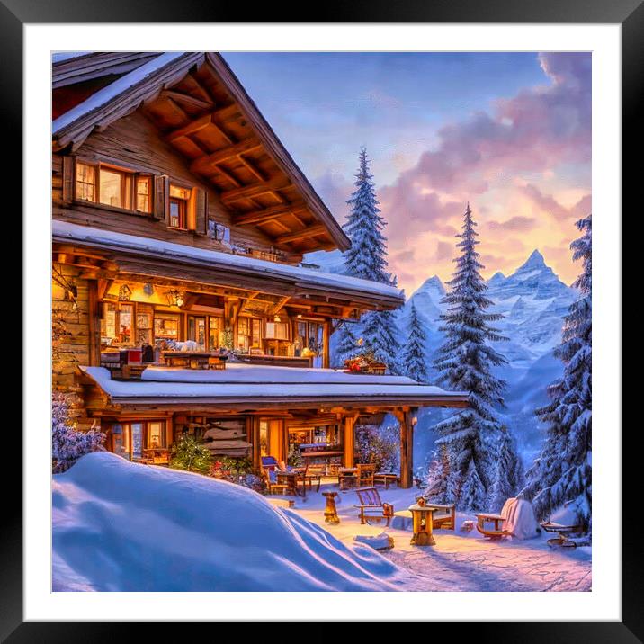 Winter Wonderland Framed Mounted Print by Roger Mechan