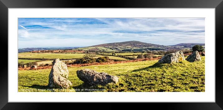 Rolling Hills of Dartmoor Framed Mounted Print by Roger Mechan