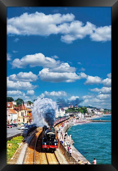 The Mighty Kings Class Train Framed Print by Roger Mechan