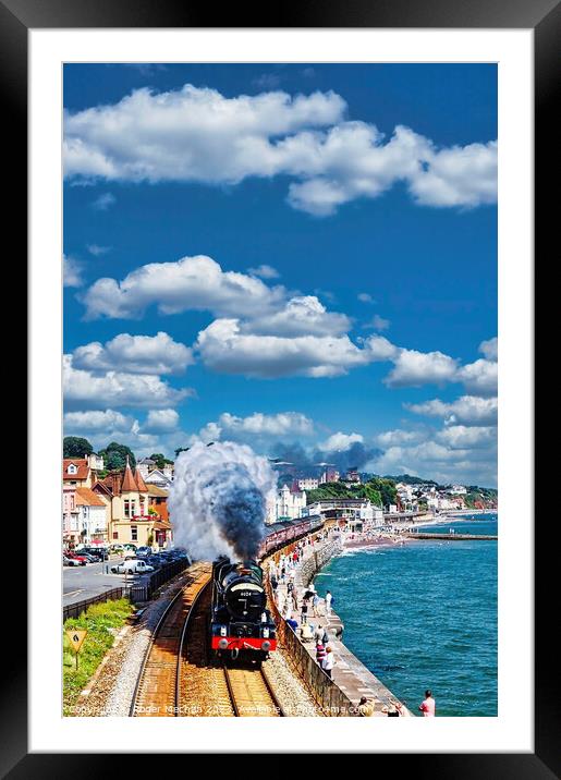 The Mighty Kings Class Train Framed Mounted Print by Roger Mechan