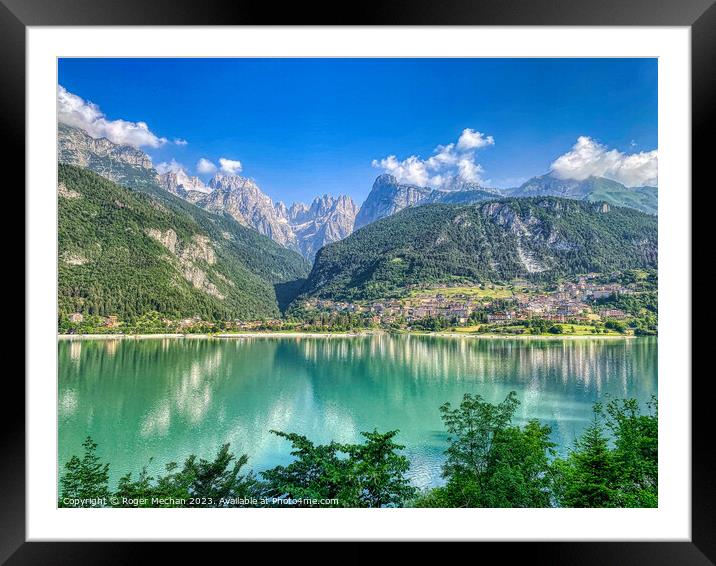 Lake Molveno and the Italian Dolomites Framed Mounted Print by Roger Mechan